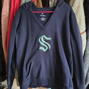 Seattle Kraken V-neck Hoodie - Fanatics, Size XL